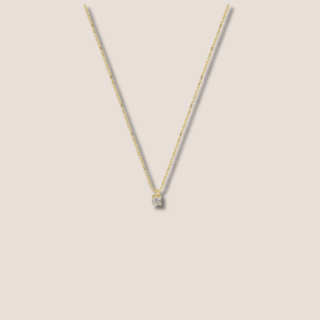 Collar punto de luz mini diamante