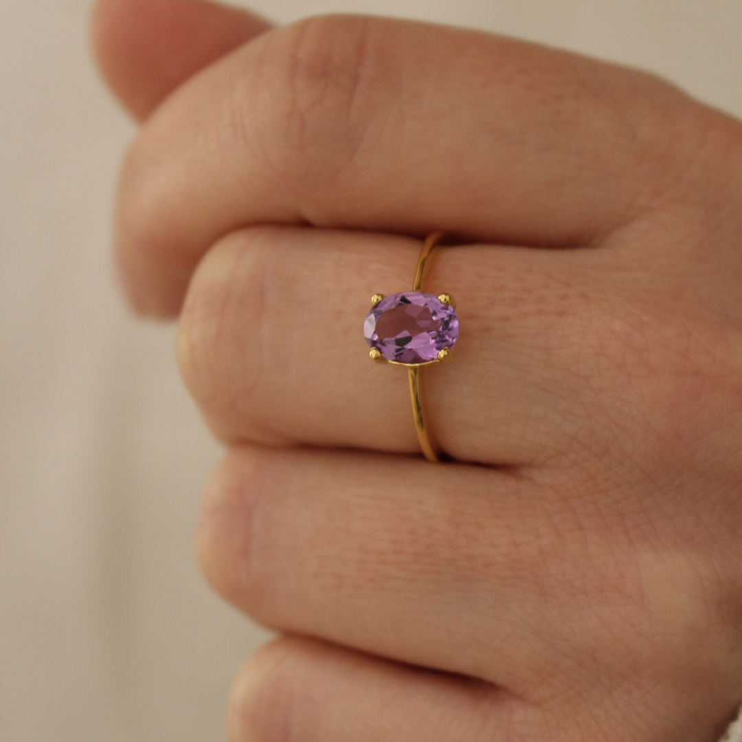 Anillo Amatista 9K