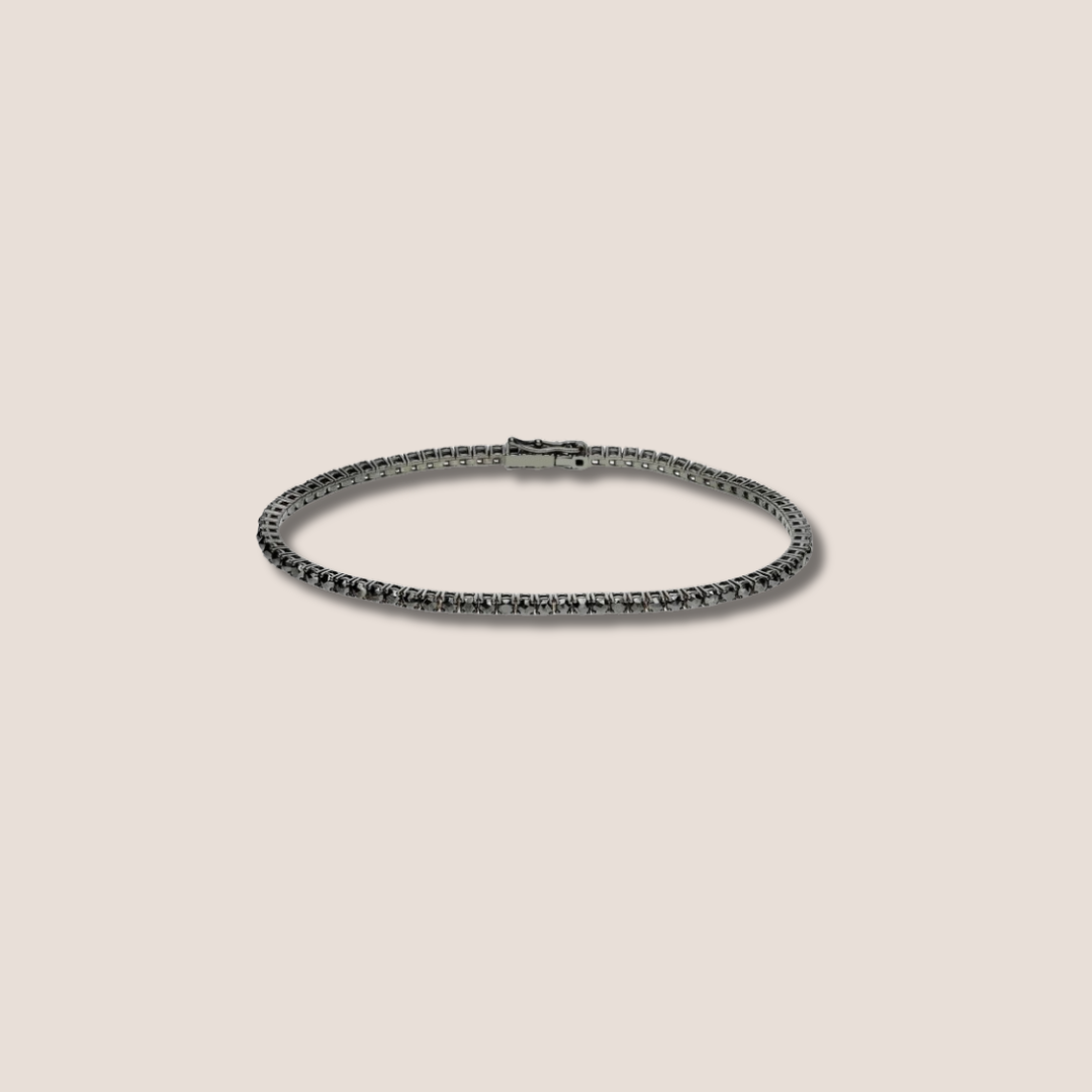Pulsera riviere rodio negro