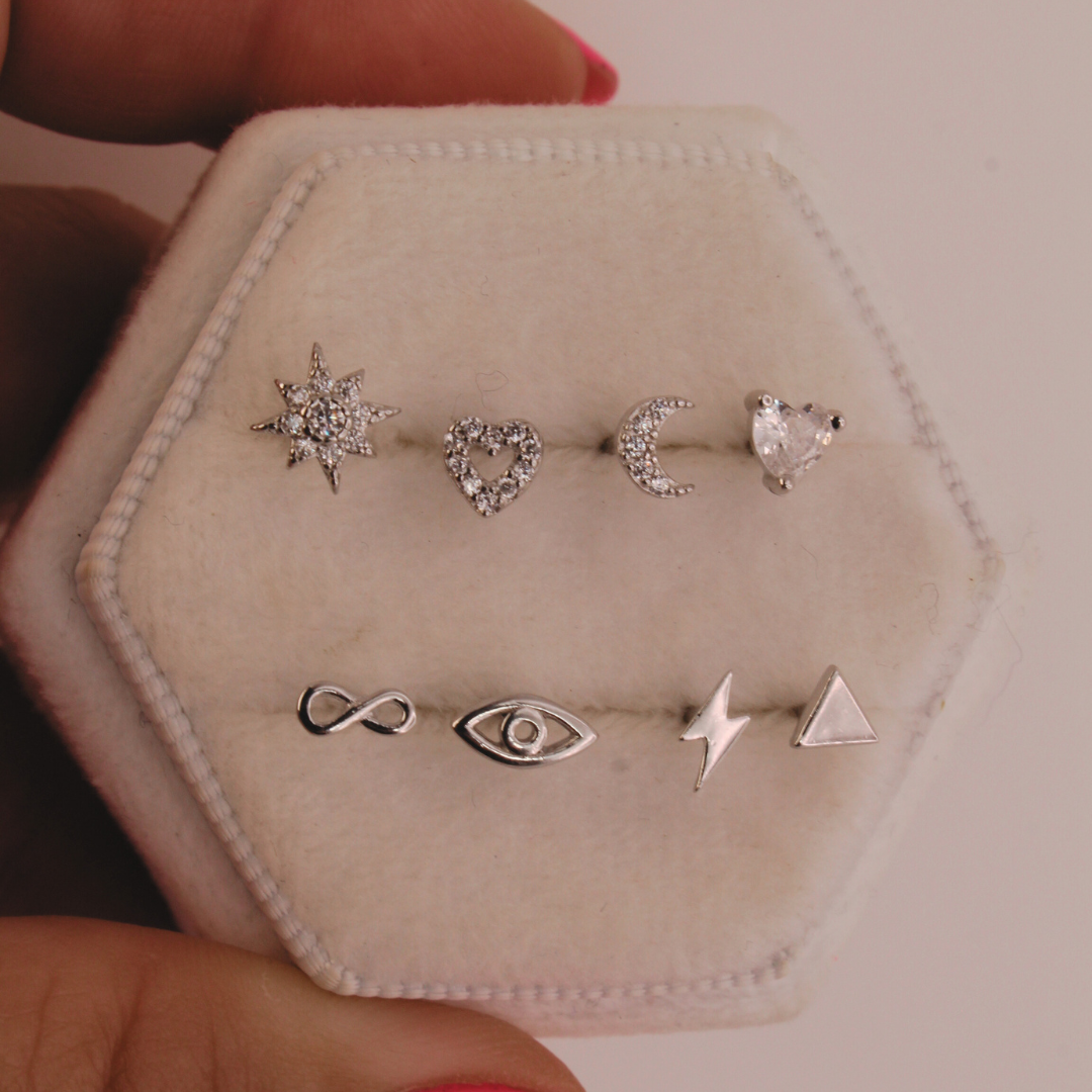 Piercings de rosca plata