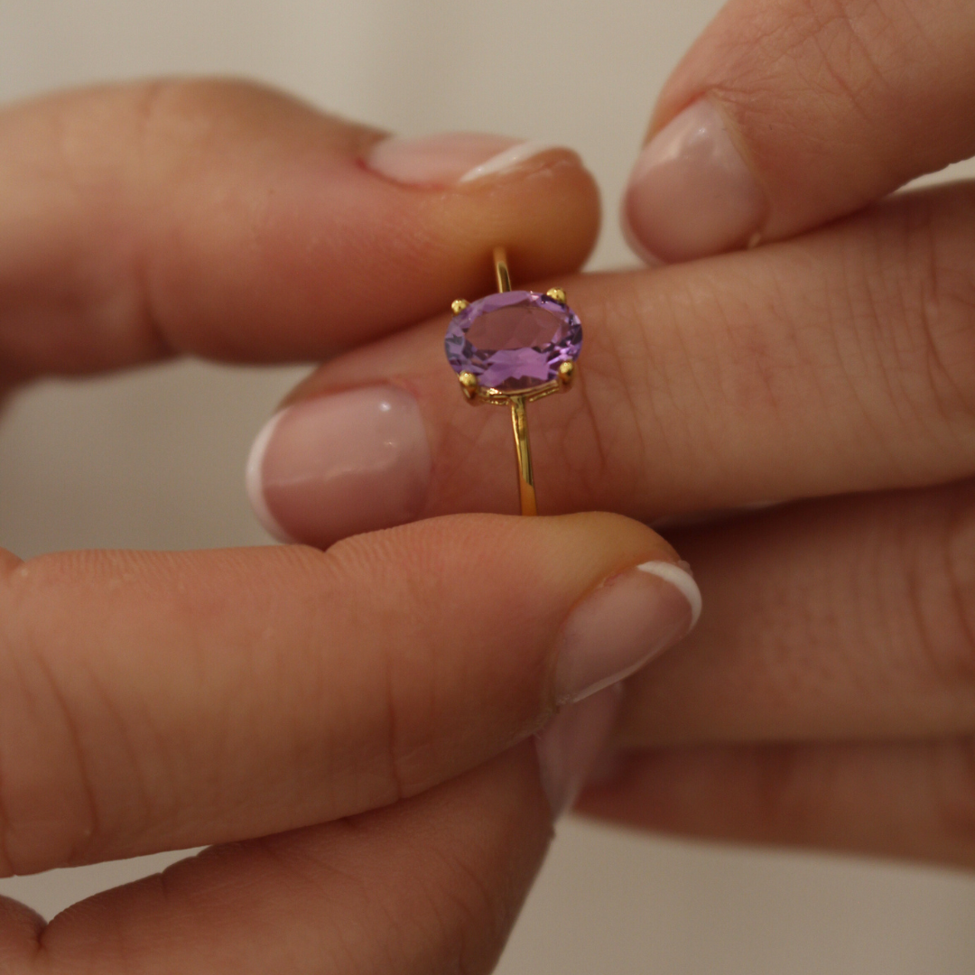 Anillo Amatista 9K