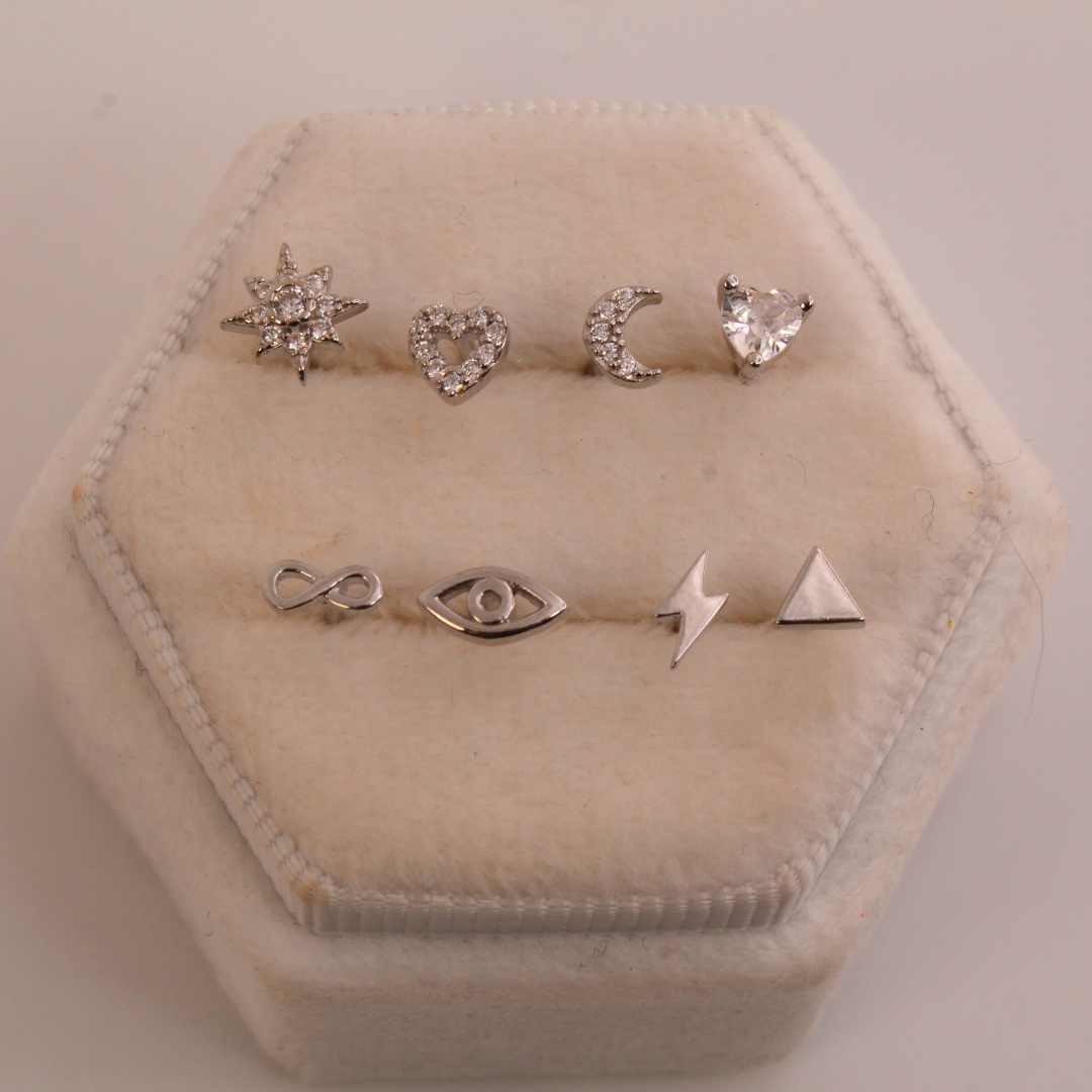 Piercings de rosca plata