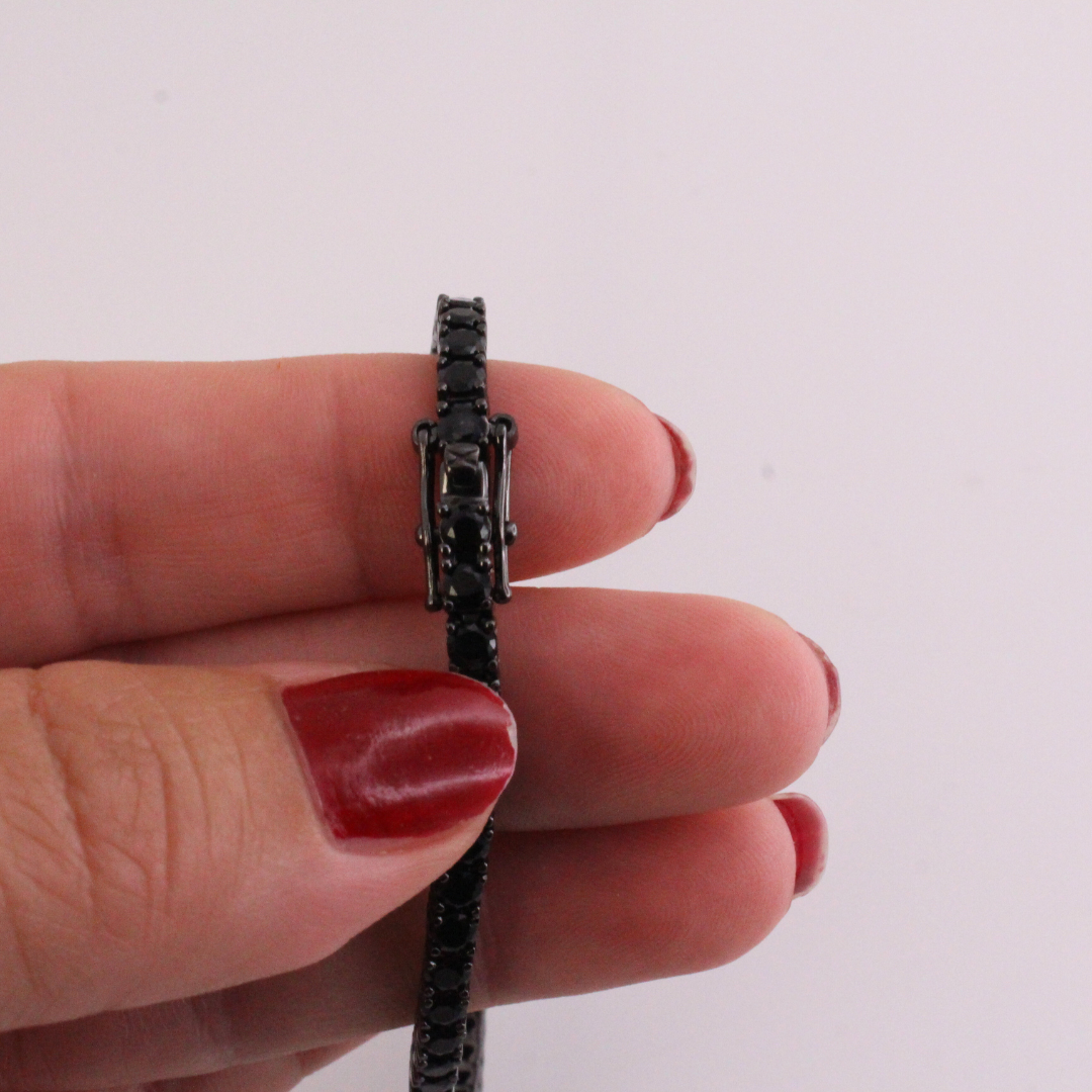 Pulsera riviere rodio negro