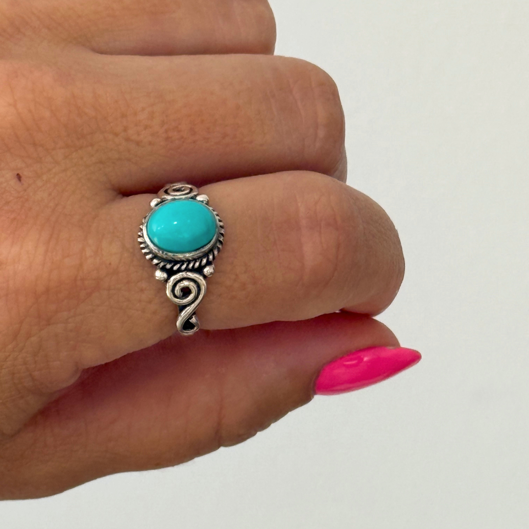 Anillo boho turquesa