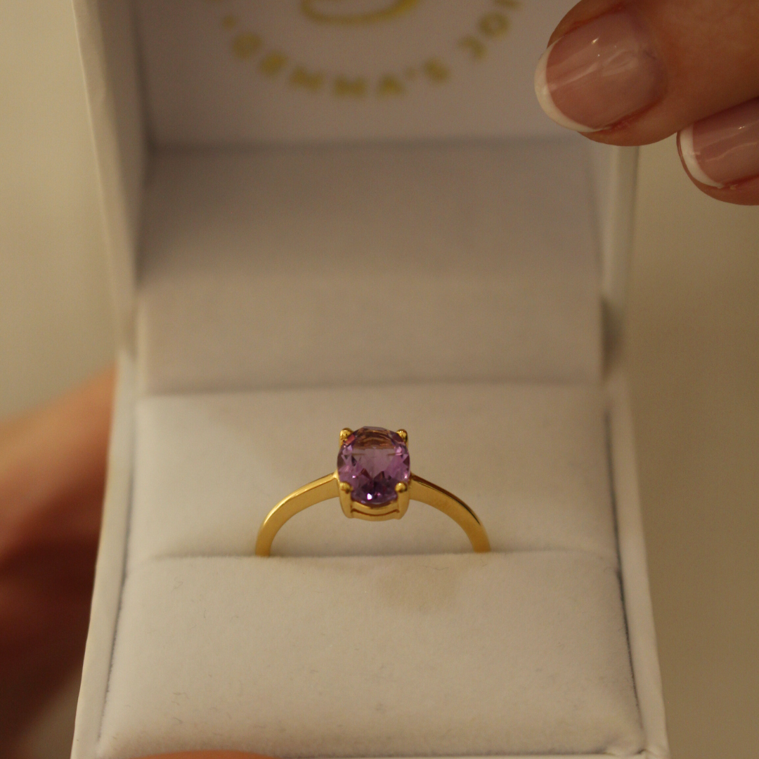Anillo Amatista 9K