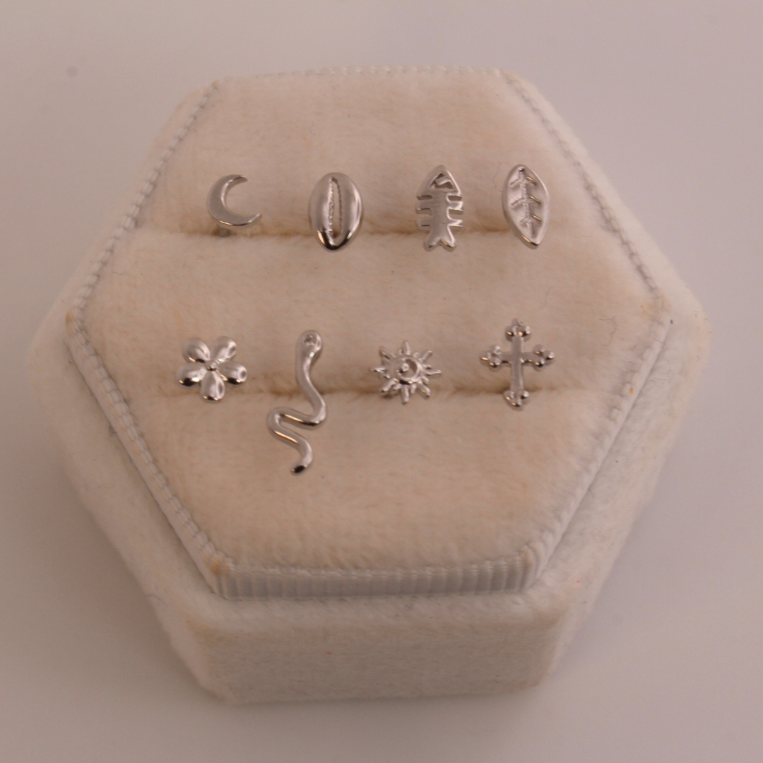 Piercings de rosca plata