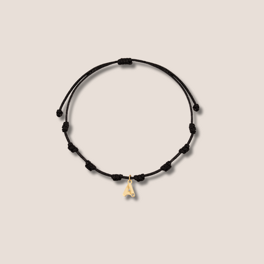 Pulsera inicial Oro y brillante