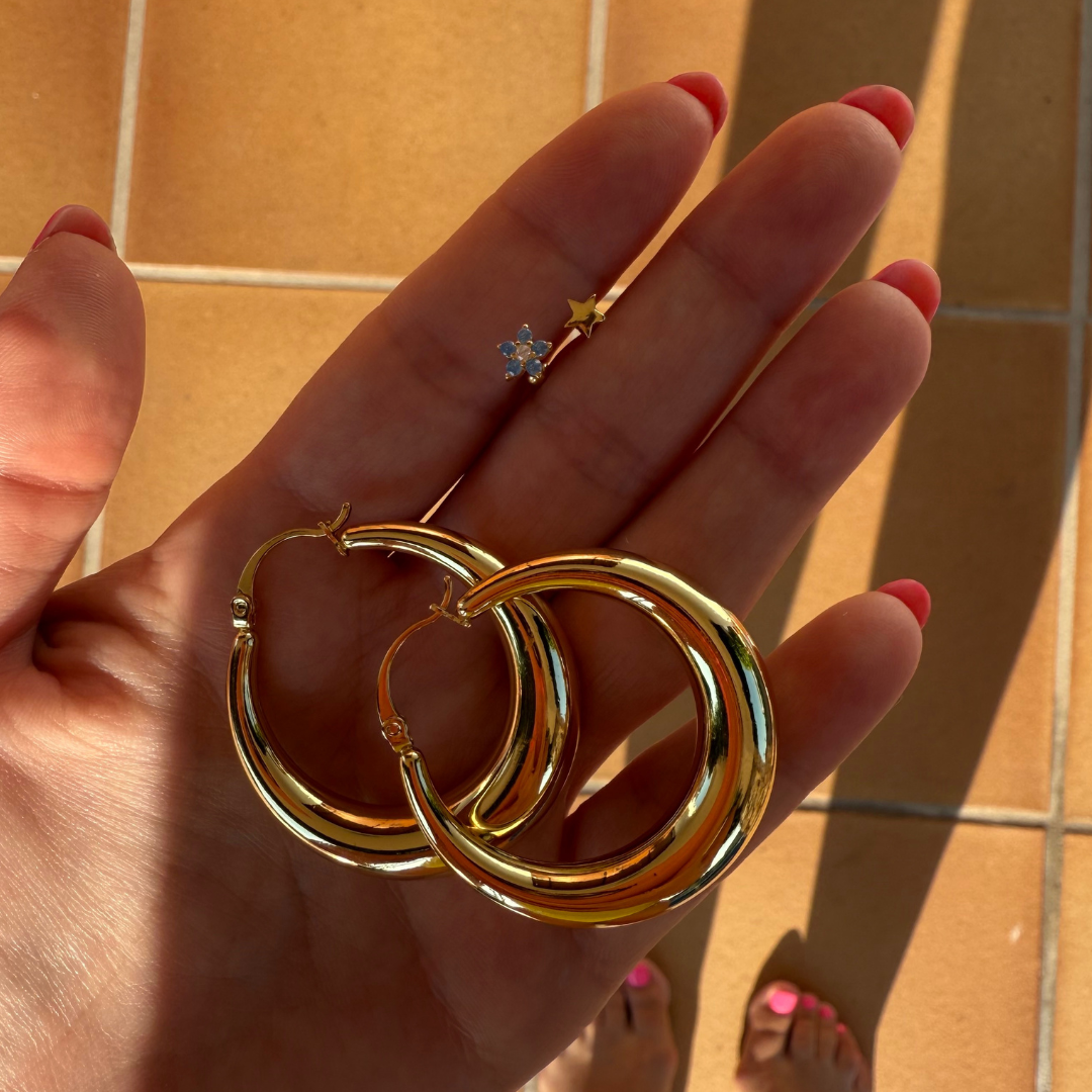 Pack aros thai dorados + 2 piercings