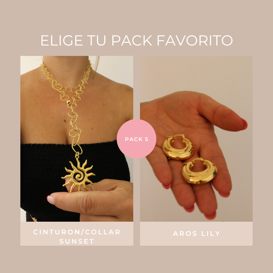 Pack aros Lily + cinturón