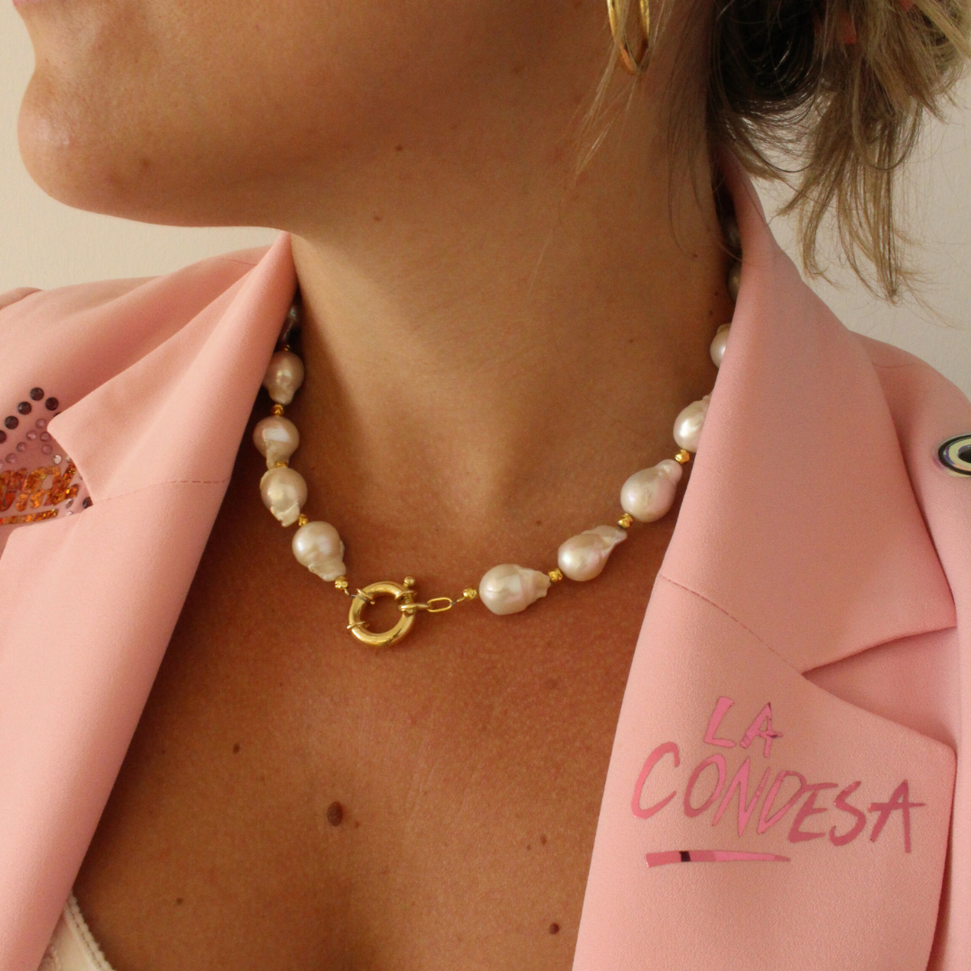 Collar perlas barrocas