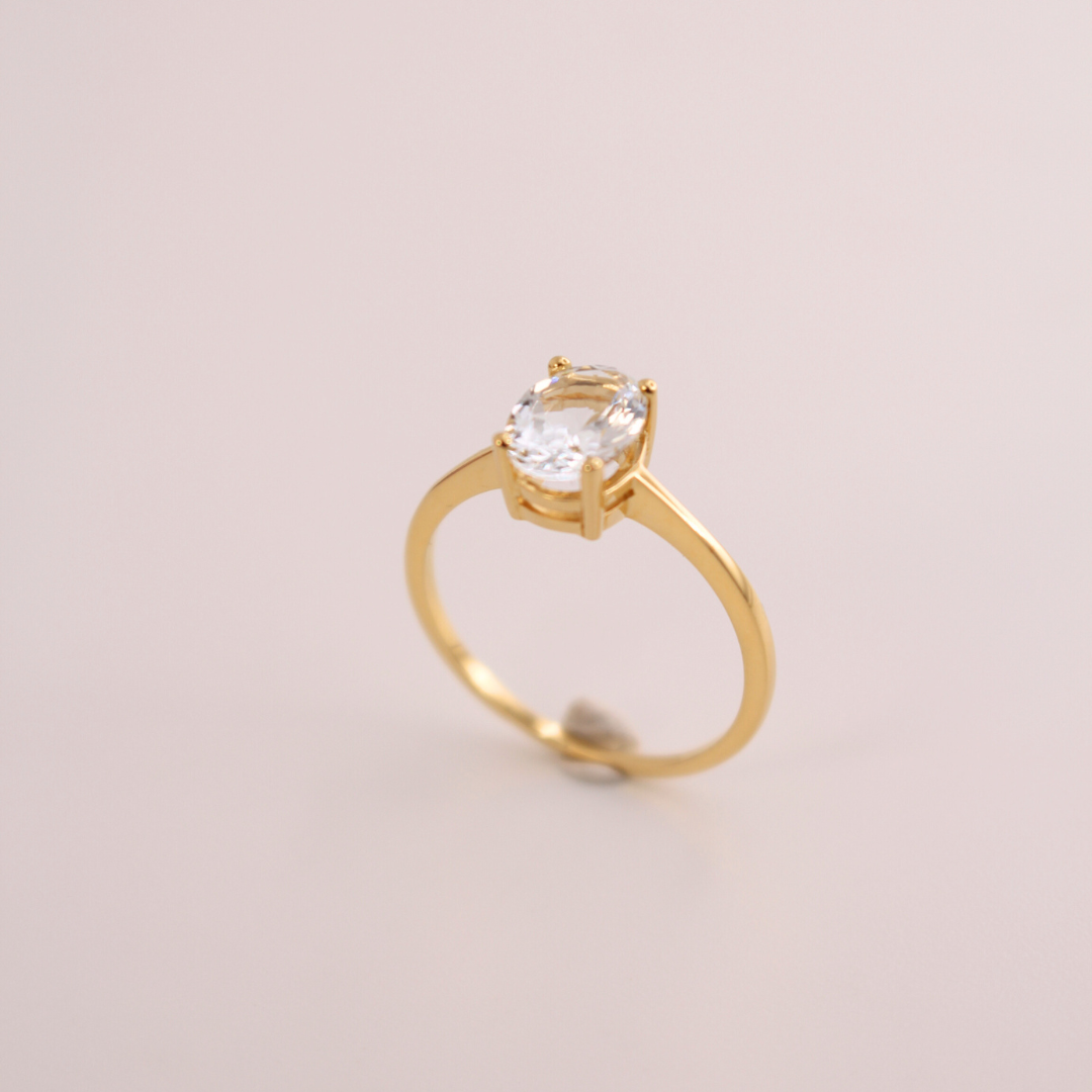 Anillo Aguamarina 9K