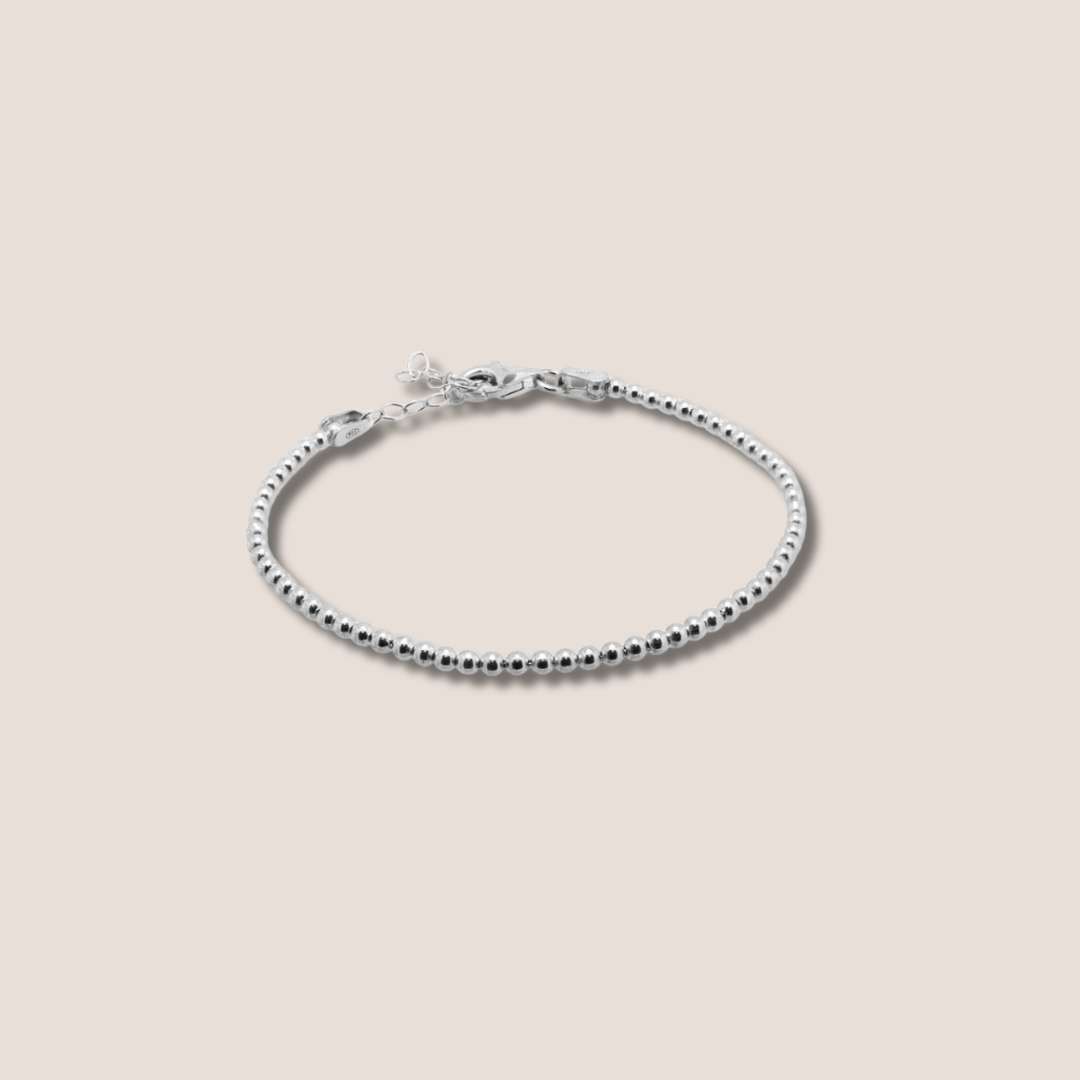 Pulsera bolitas unidas plata