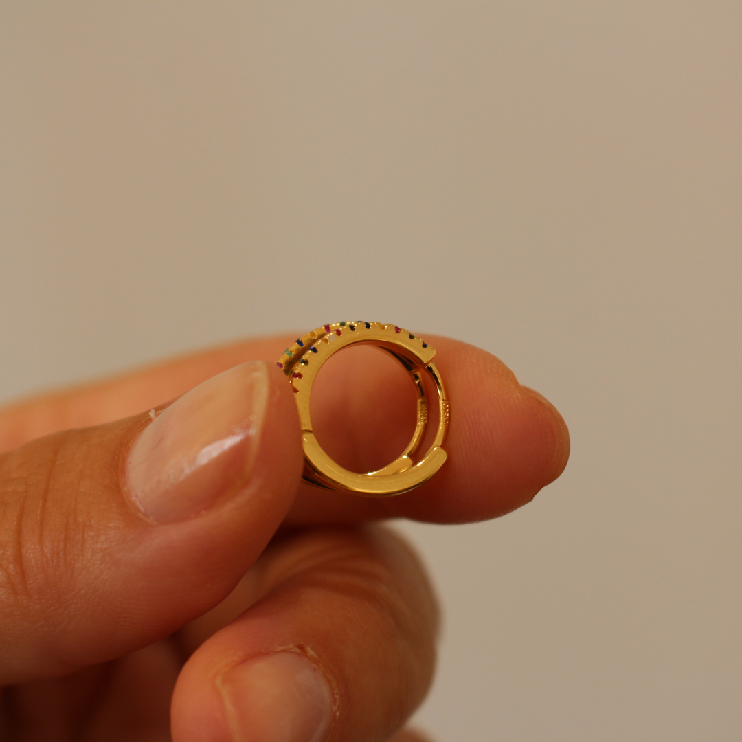 Aros minimal circonitas colores