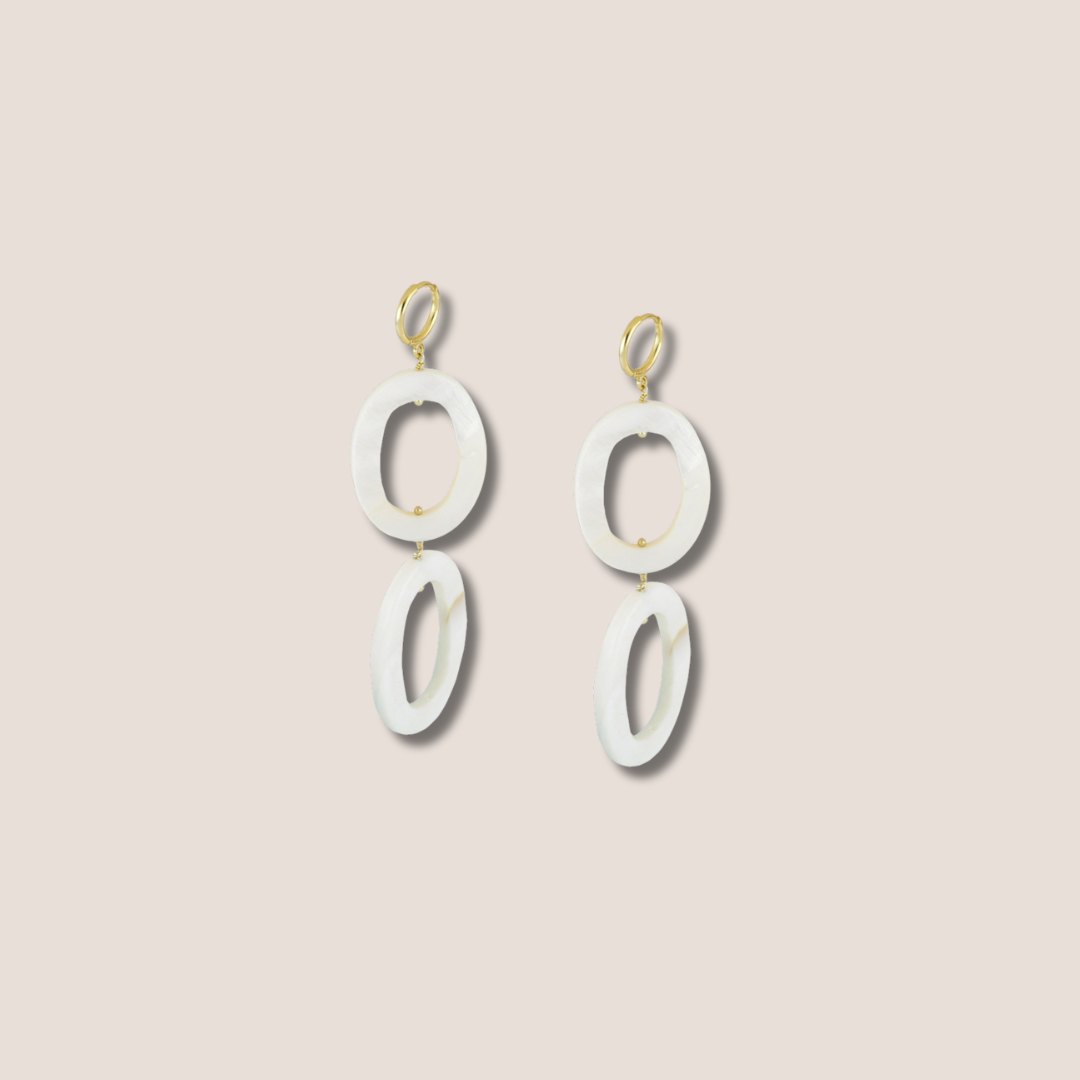 Pendientes circulos nacar