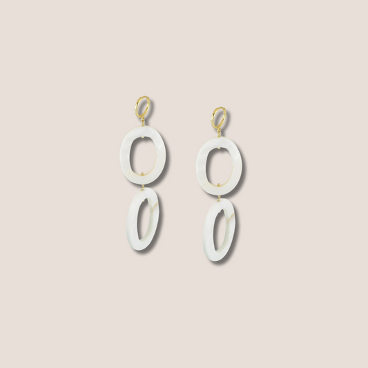Pendientes circulos nacar