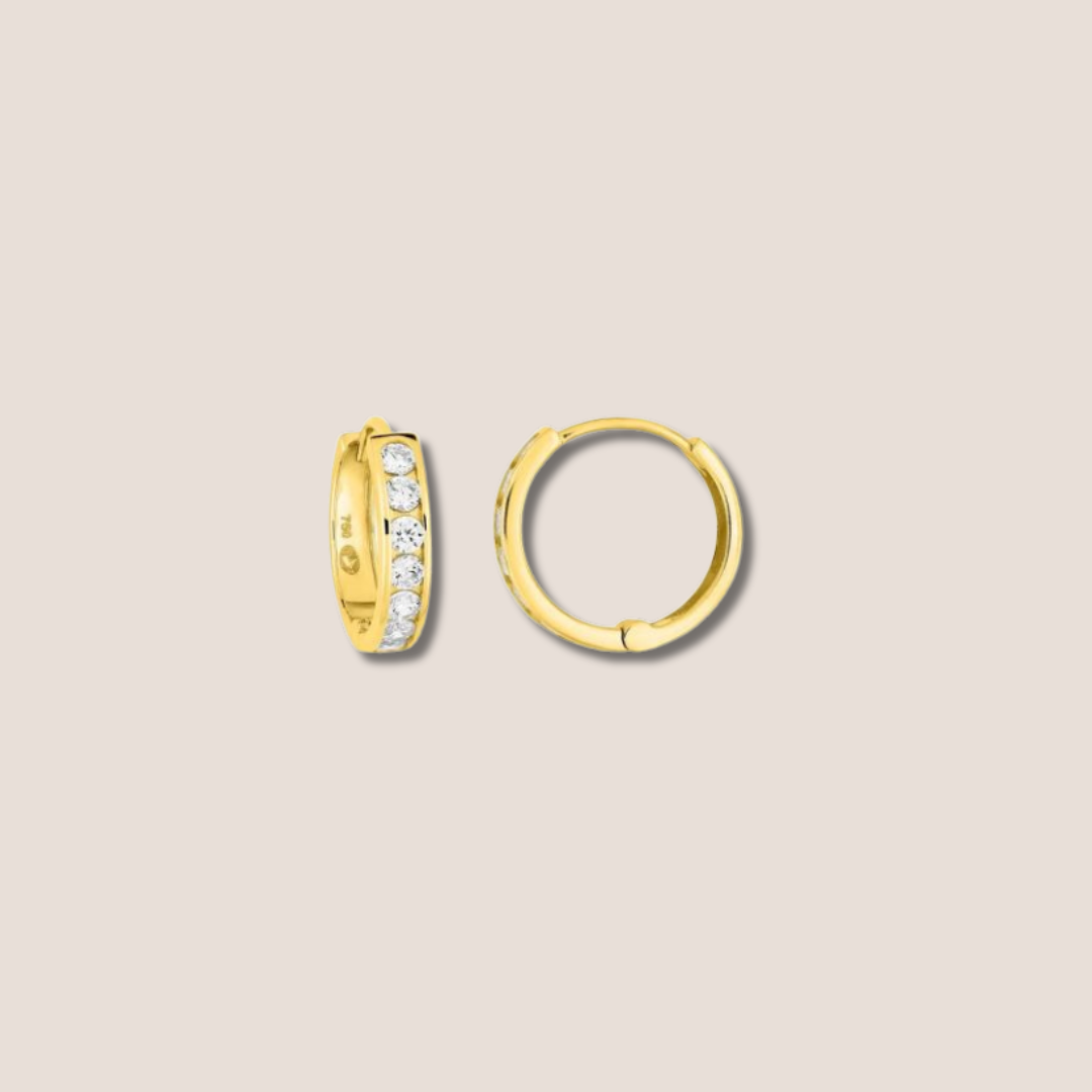 Aros circonitas oro 18k