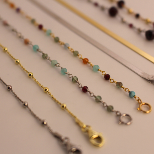 Pulsera dorada minerales