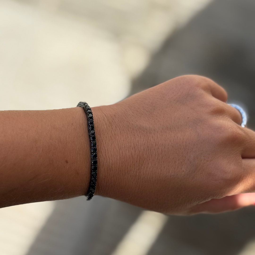 Pulsera riviere rodio negro