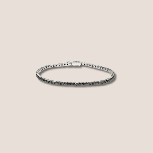 Pulsera riviere piedras negras