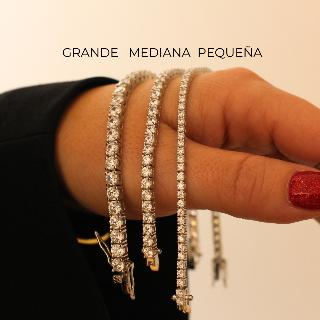 Pulsera riviere piedra mediana