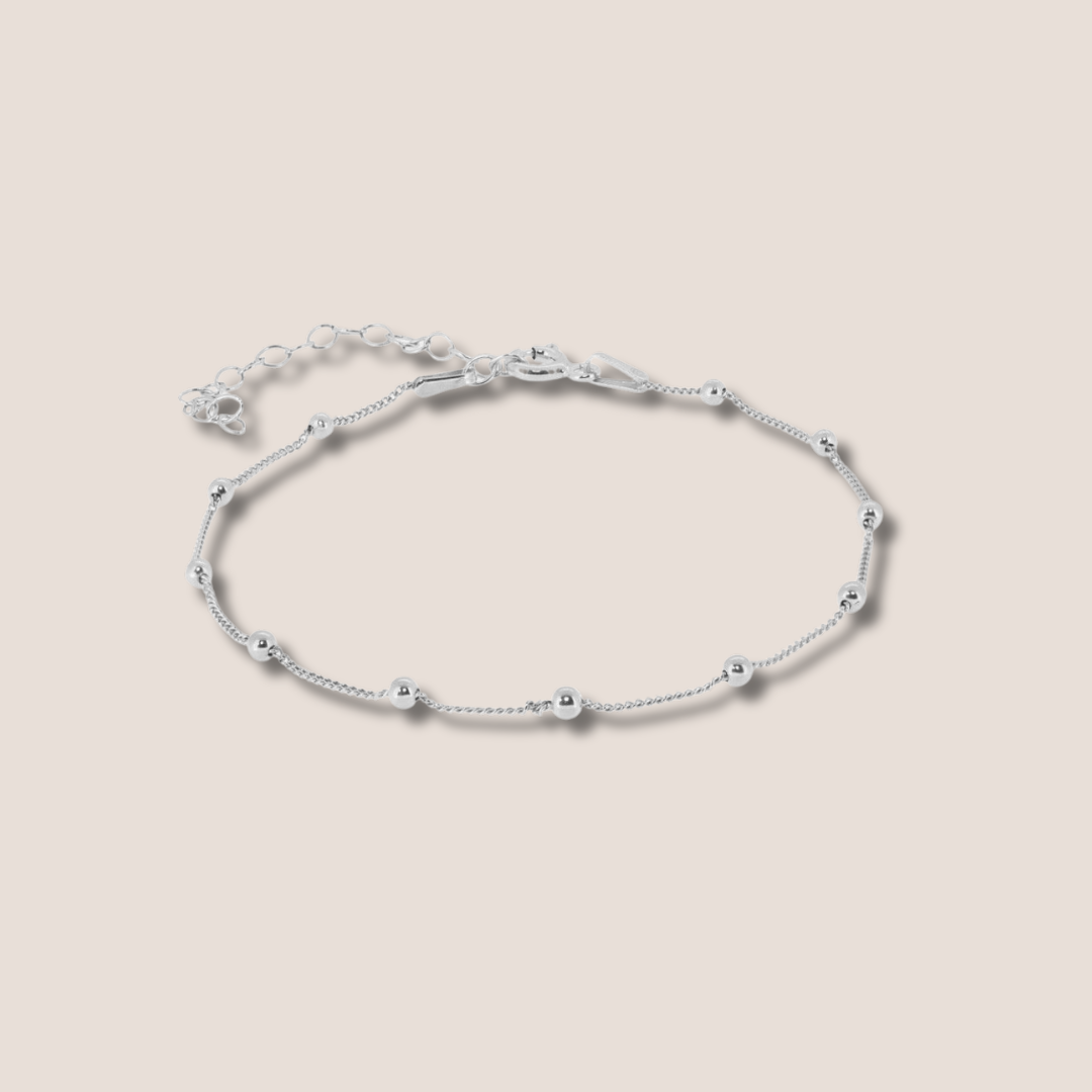 Pulsera bolitas plata