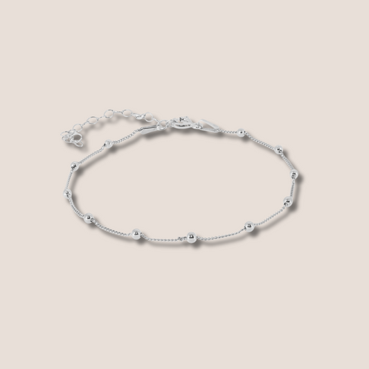 Pulsera bolitas plata