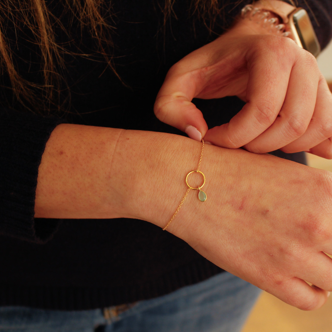 Pulsera circulo mineral