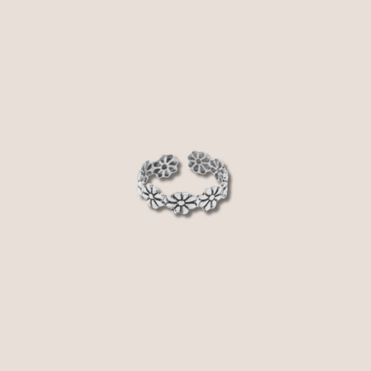 Anillo pie flores