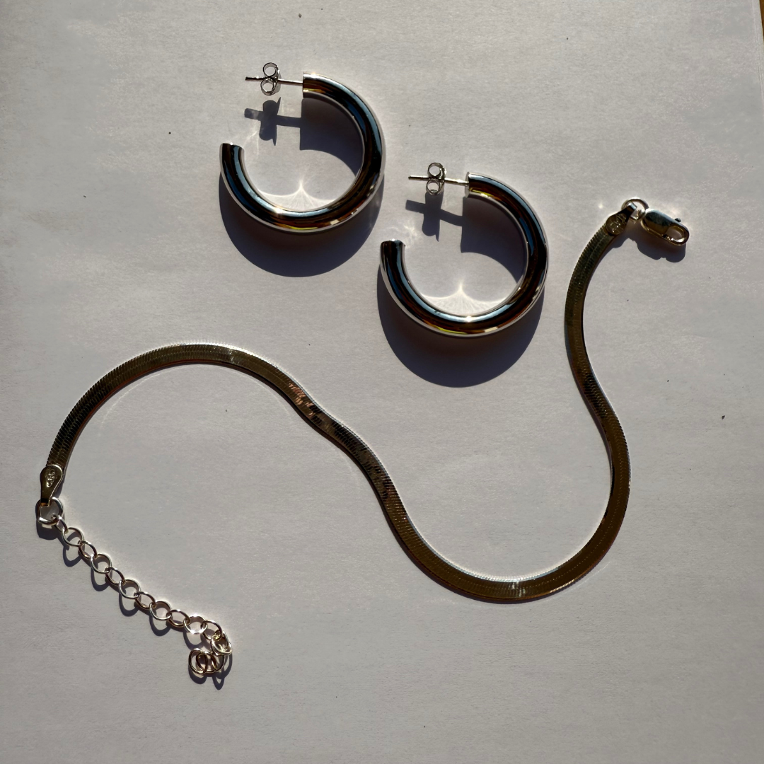 Pack tobillera magic + aros Iria
