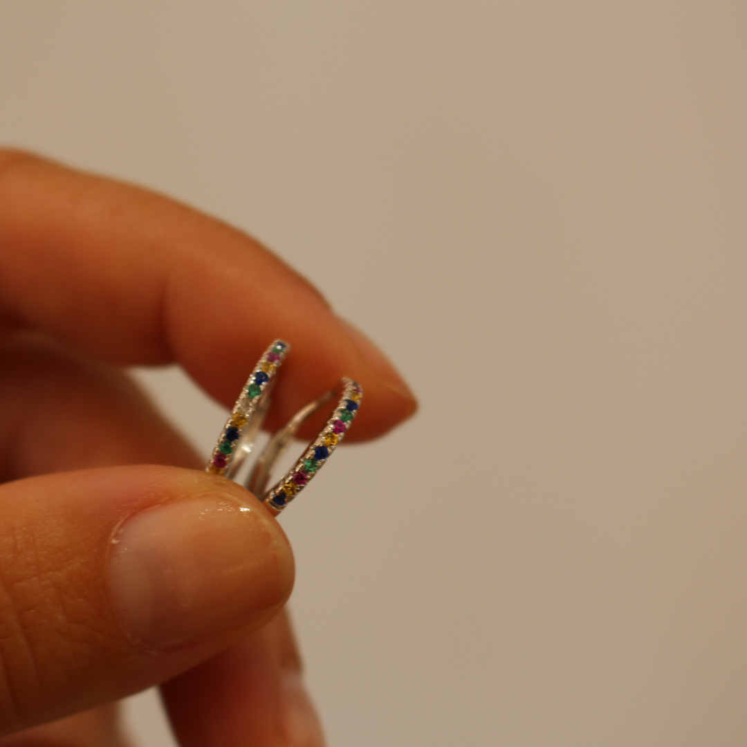 Aros minimal circonitas colores