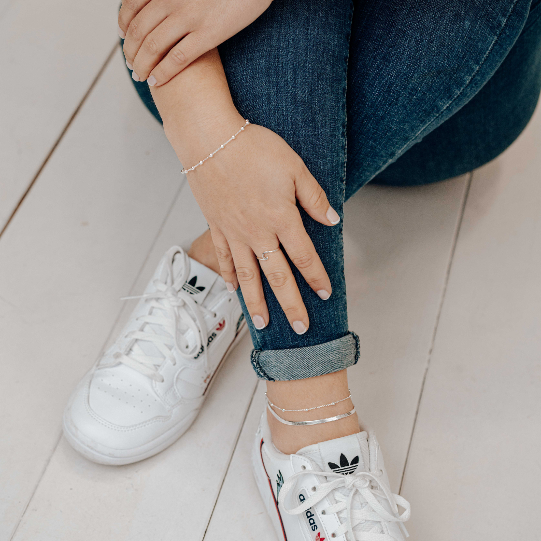 Pulsera bolitas plata