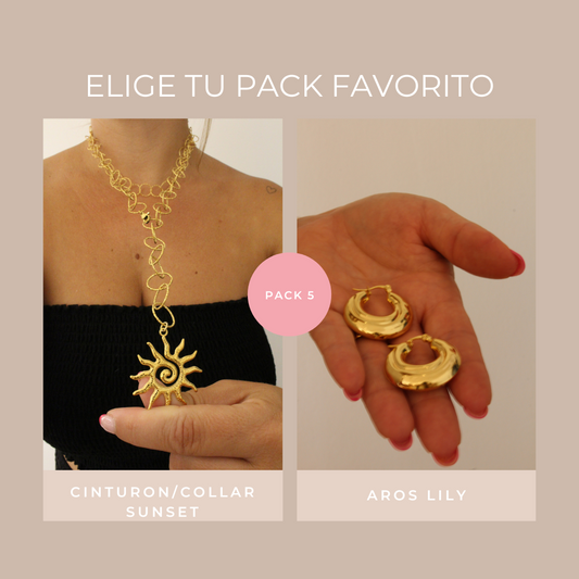 Pack aros Lily + cinturón