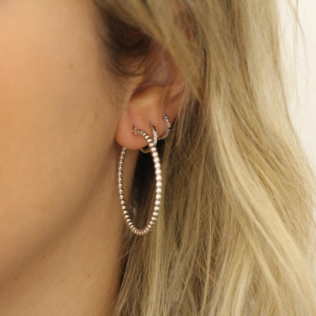 Aros bolas Plata de ley