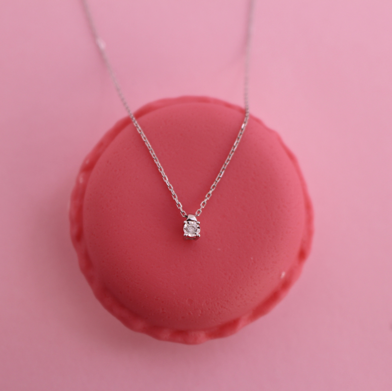 Collar punto de luz mini diamante