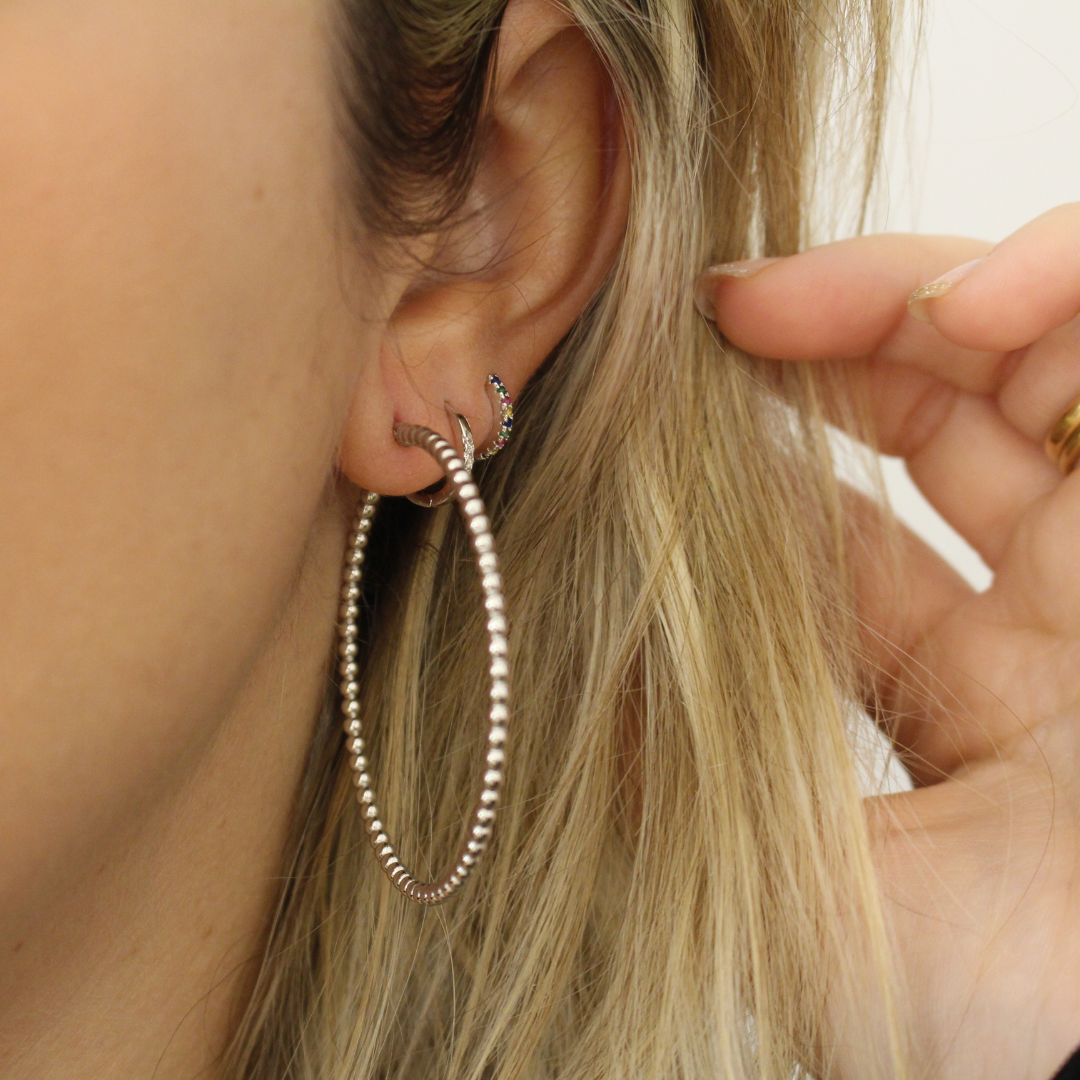 Aros bolas Plata de ley