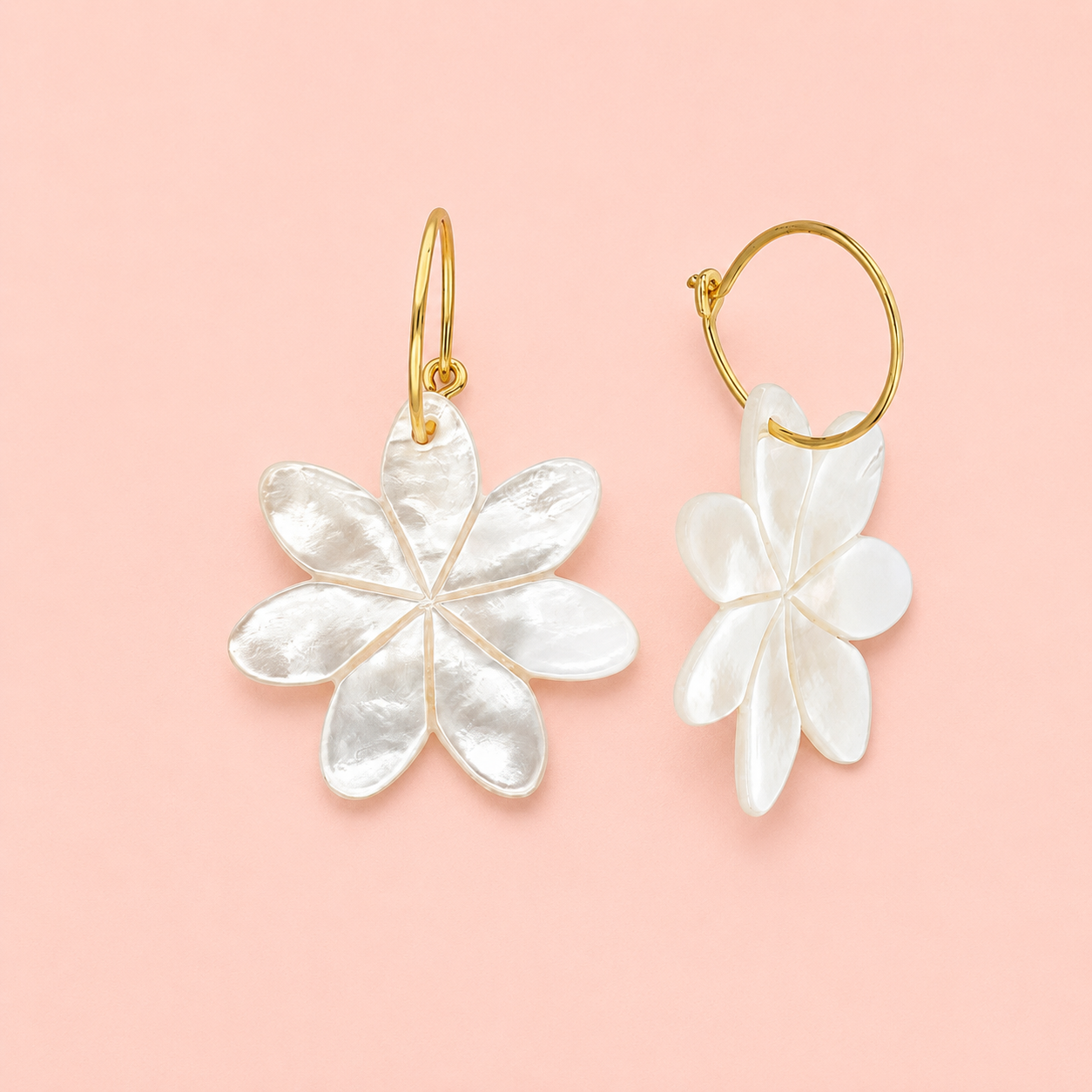 Aros flor de nacar