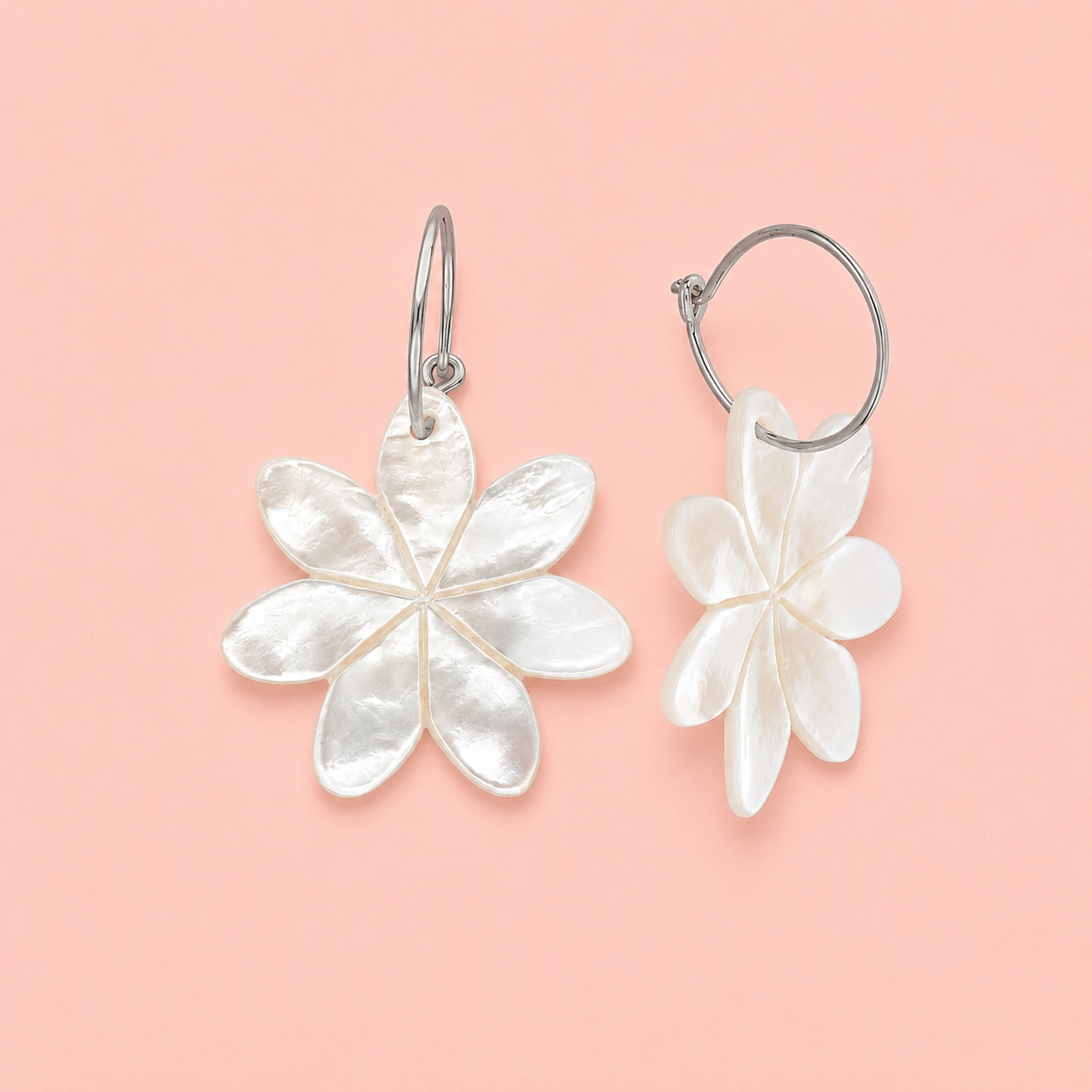 Aros flor de nacar