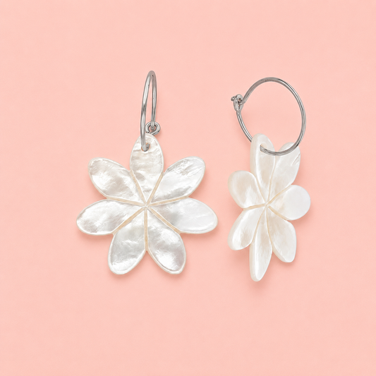 Aros flor de nacar