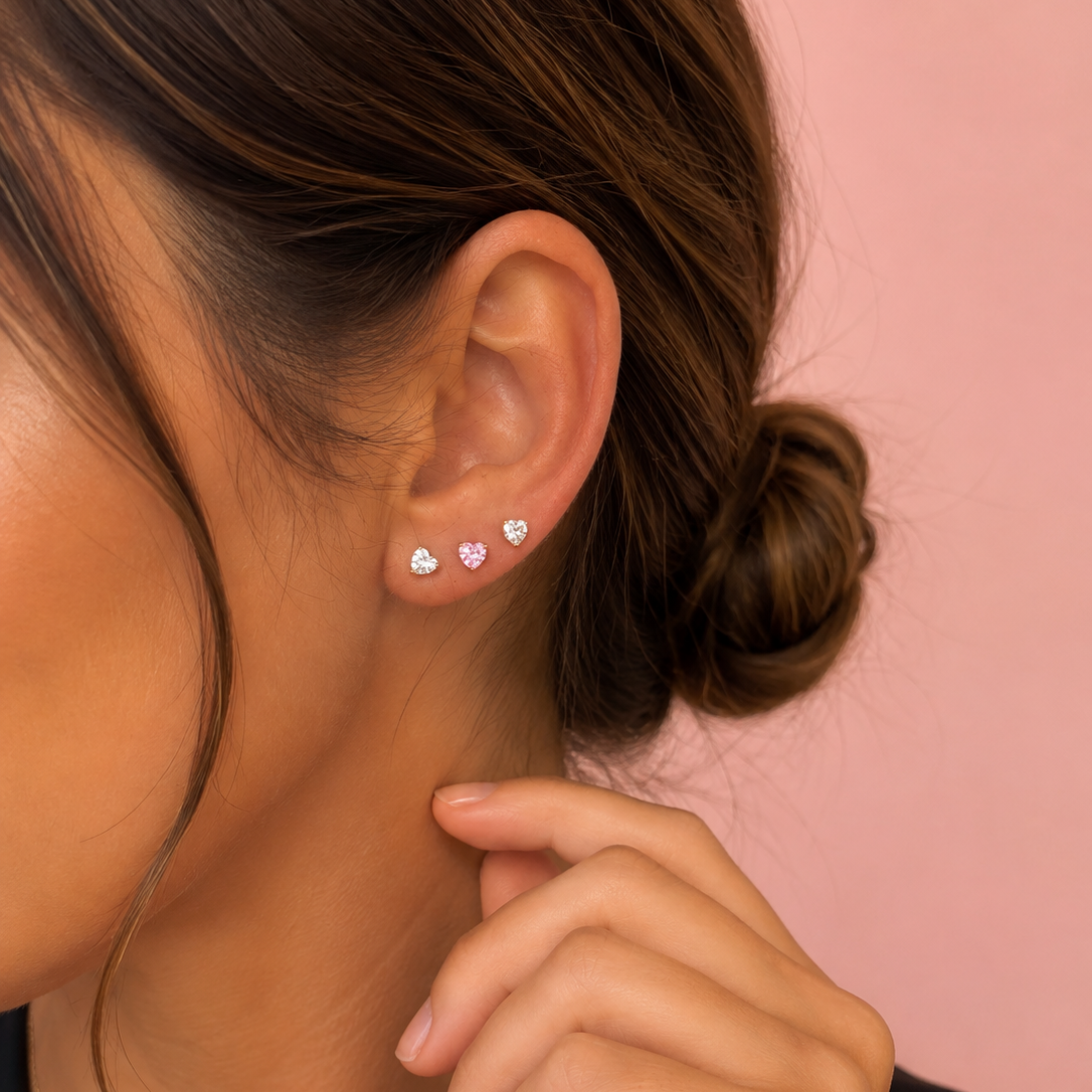 Pendientes corazón oro
