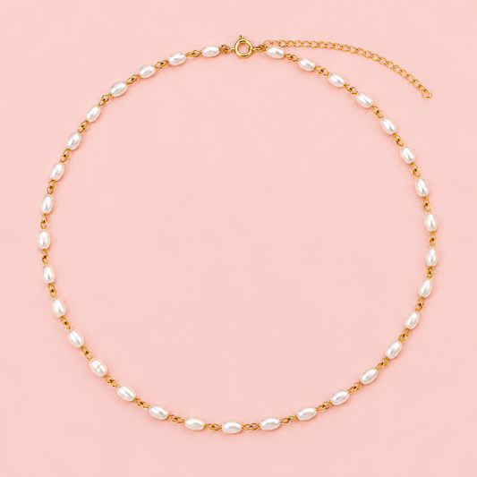 Collar bianca perlas