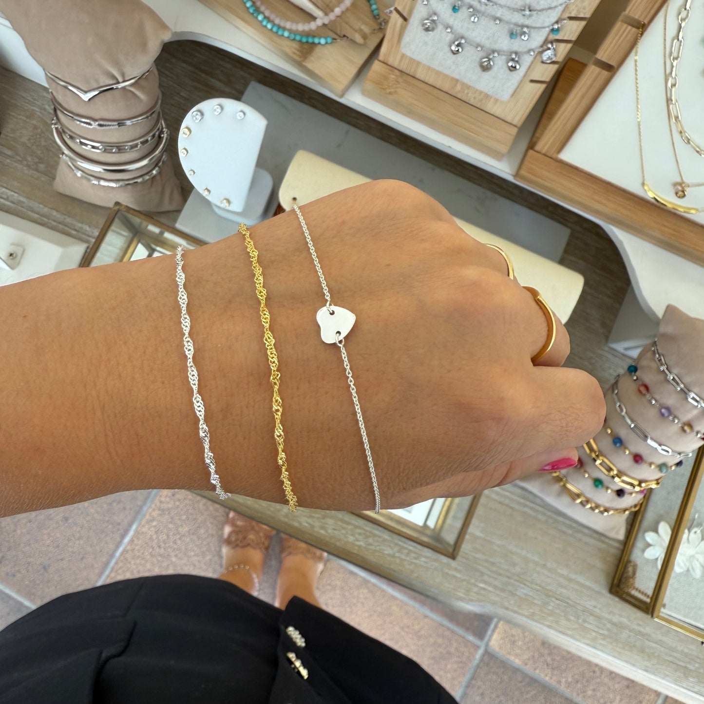 Tobillera corazón
