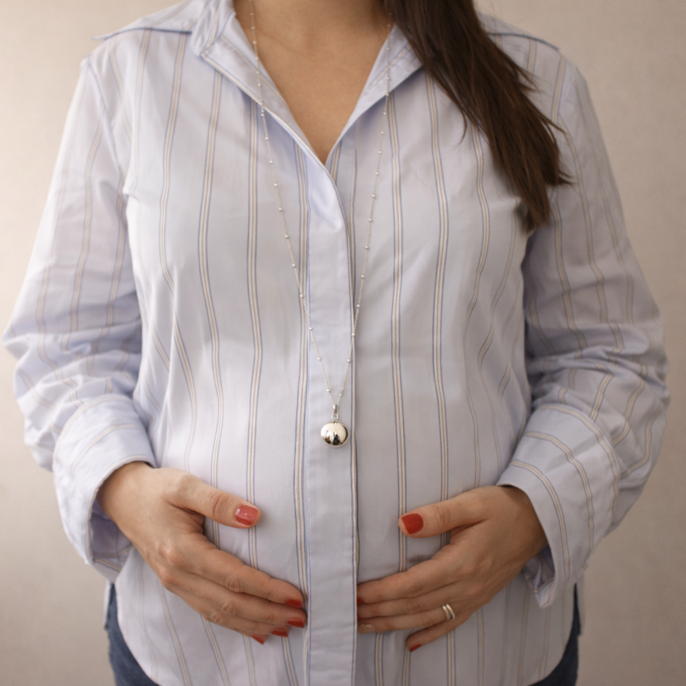 Llamador de ángeles con cadena bolitas