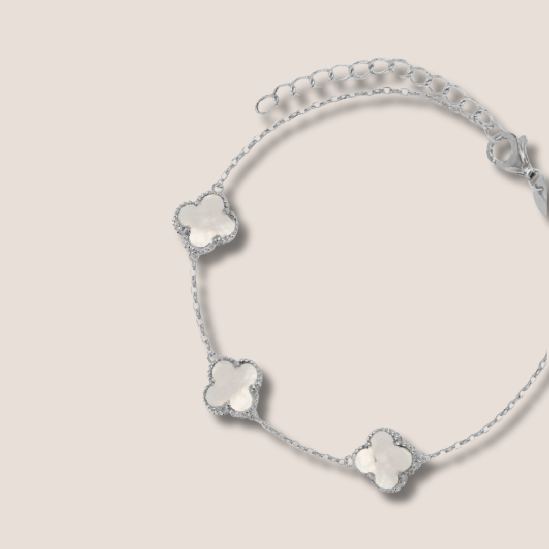 Pulsera trébol nacar