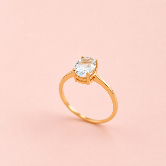 Anillo Aguamarina
