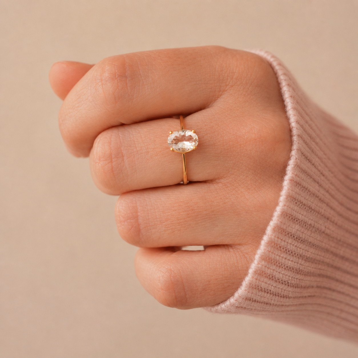 Anillo Aguamarina