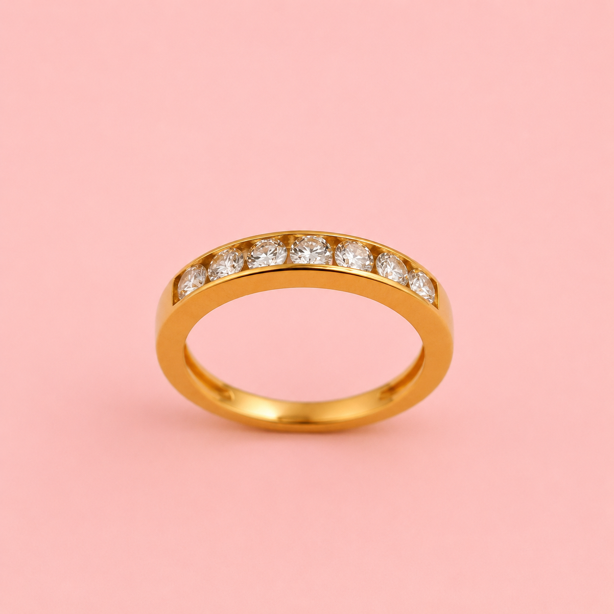 Semi alianza oro y diamantes