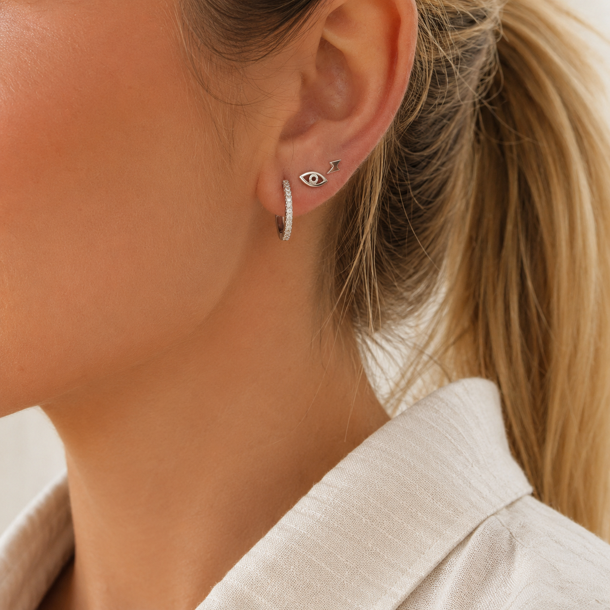 Aros minimal blancos