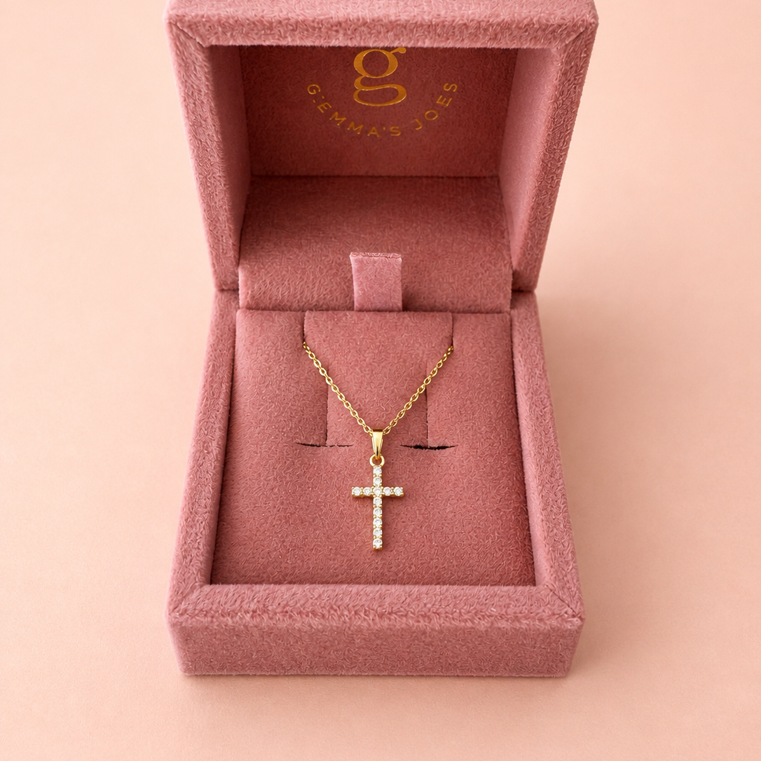 Colgante cruz diamantes