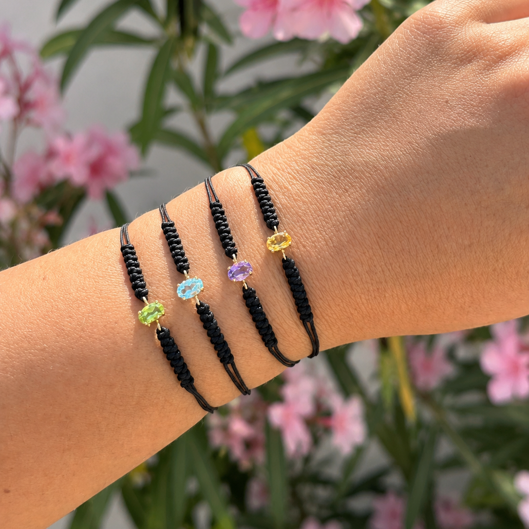 Pulsera Noa | Oro de 9 quilates y piedra natural