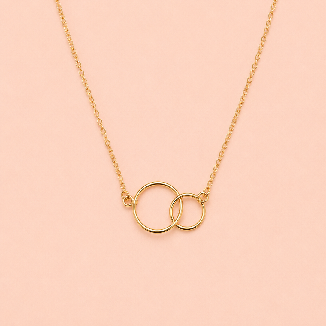 Collar dos circulos oro